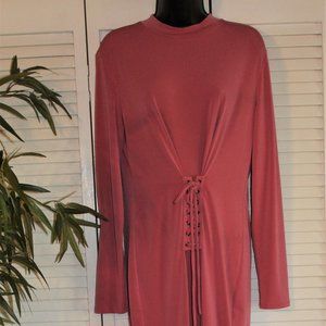 SOFT AND STYLISH DARK PEACH DRESS